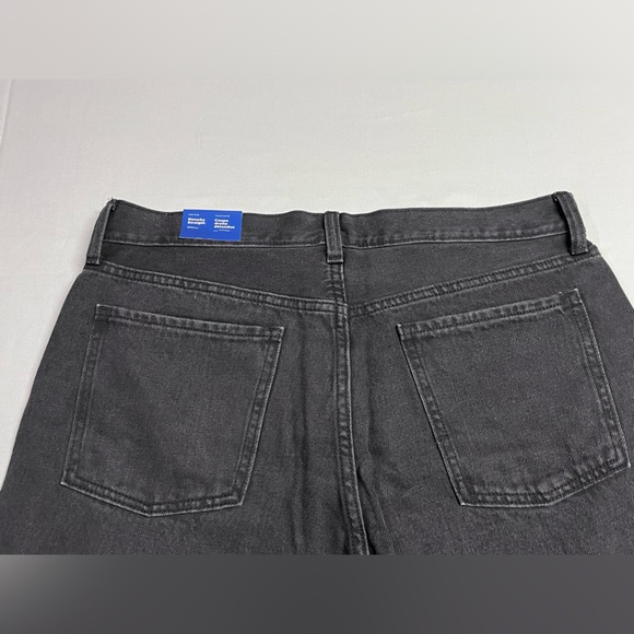 Old Navy Slouchy Straight High Rise Black Jeans Size 14 - Picture 9 of 10